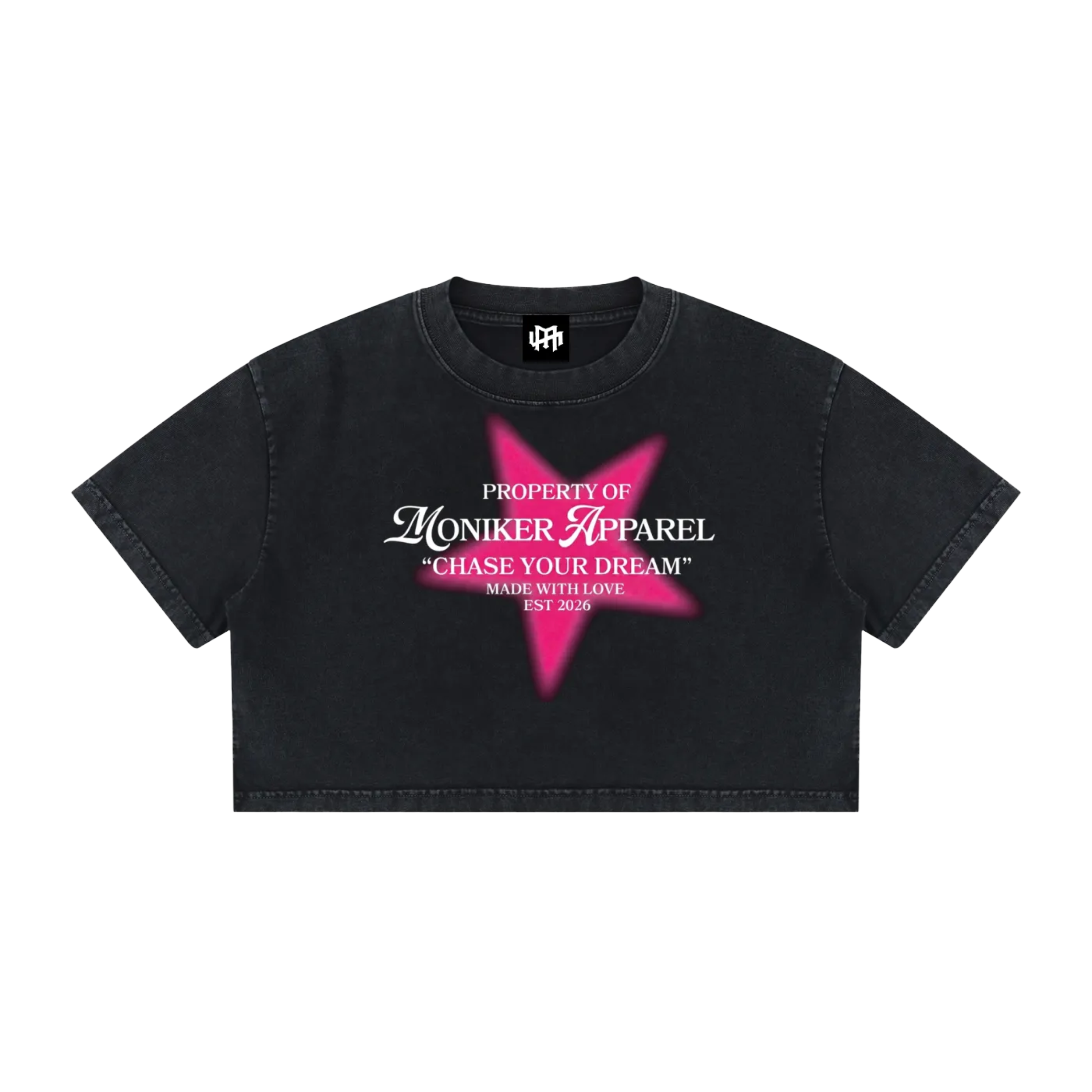 Pink Star Cropped Tee